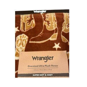 NWT Wrangler Cowboy ultra plush oversized throw blanket